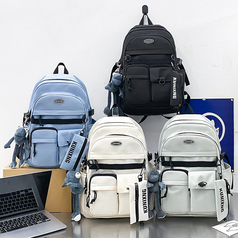 Nylon Good-looking Simple Female College Lightweight Backpacks