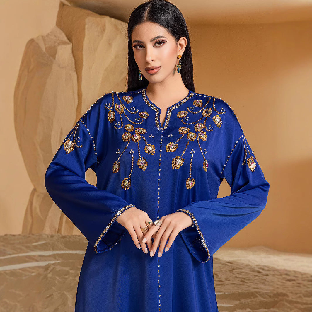 Dark Blue Saudi Arabia Diamond Dress Dresses