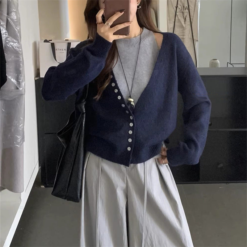 Women's Design Slimming Long Sleeves Contrast Color Suits