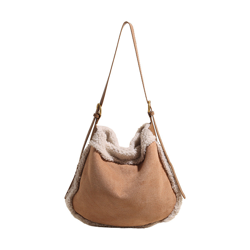 Women's Style Plush Large Capacity Underarm Fashion Shoulder Bags