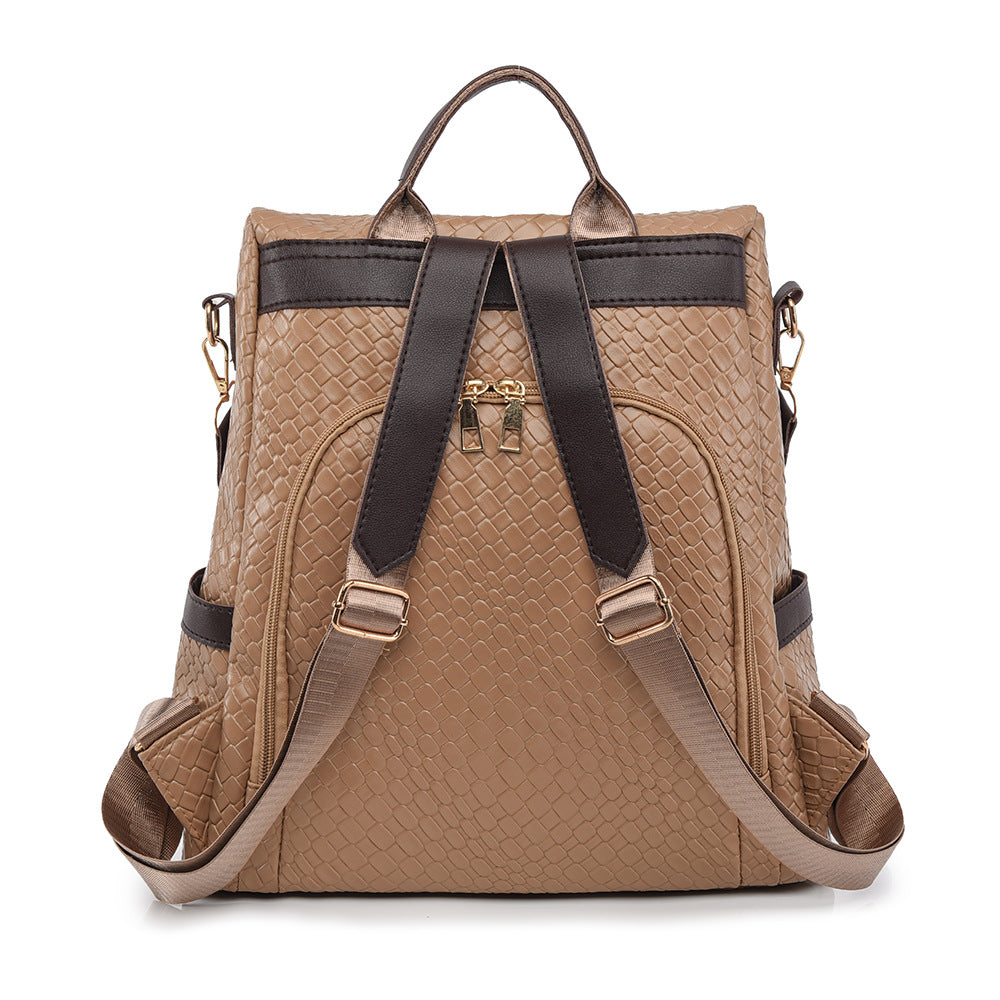 Women's Soft Leather Large Capacity Retro Fashion Backpacks