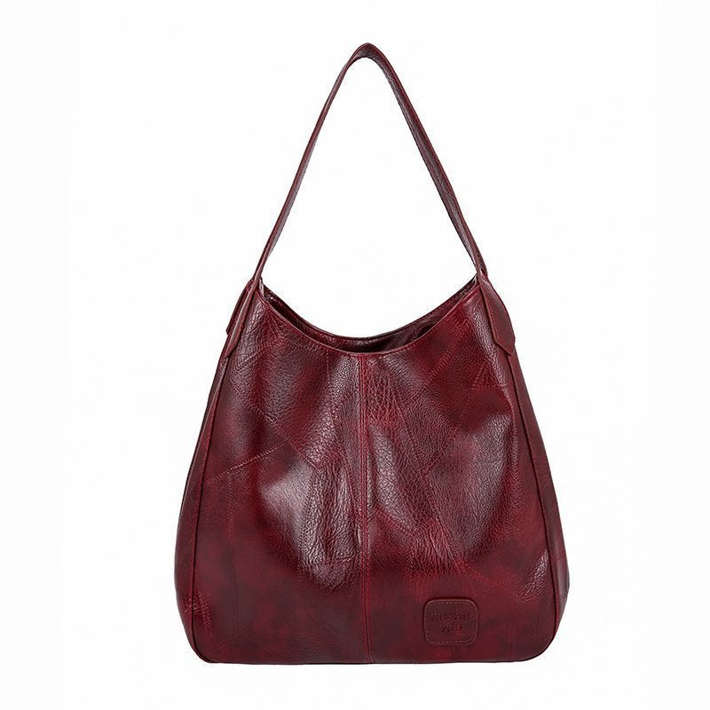 Women's Retro Soft Leather Large Capacity Simple Shoulder Bags