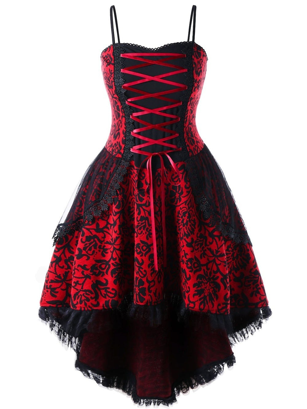 Women's Dress Lolita Sling Lace Irregular Big Plus Size