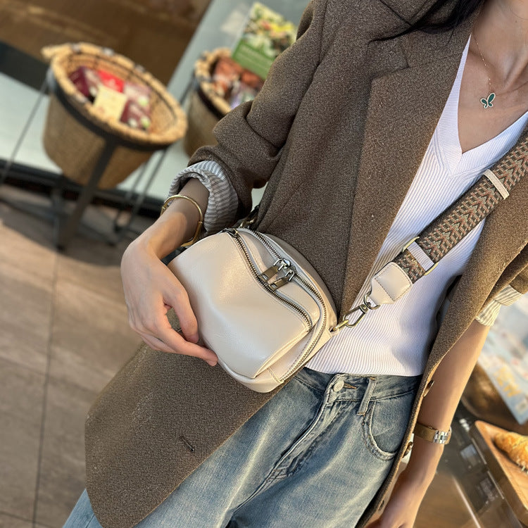 First Layer Cowhide Advanced Texture Minority Crossbody Bags