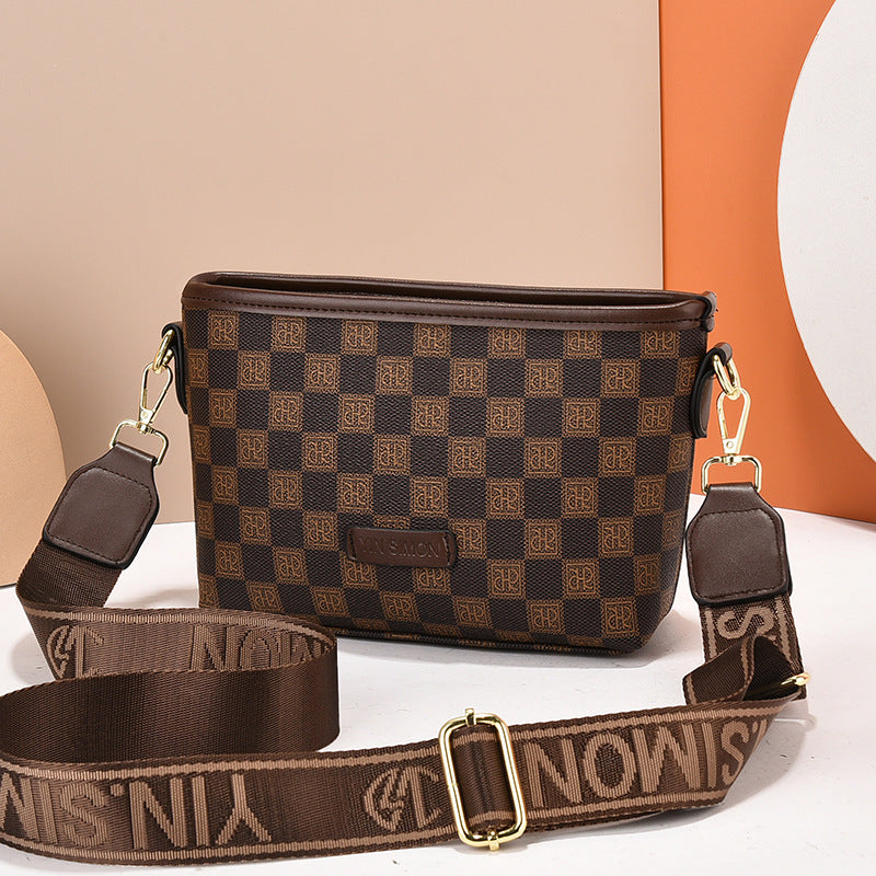 Women's High-grade Fashion Chessboard Plaid Dumpling Tide Crossbody Bags