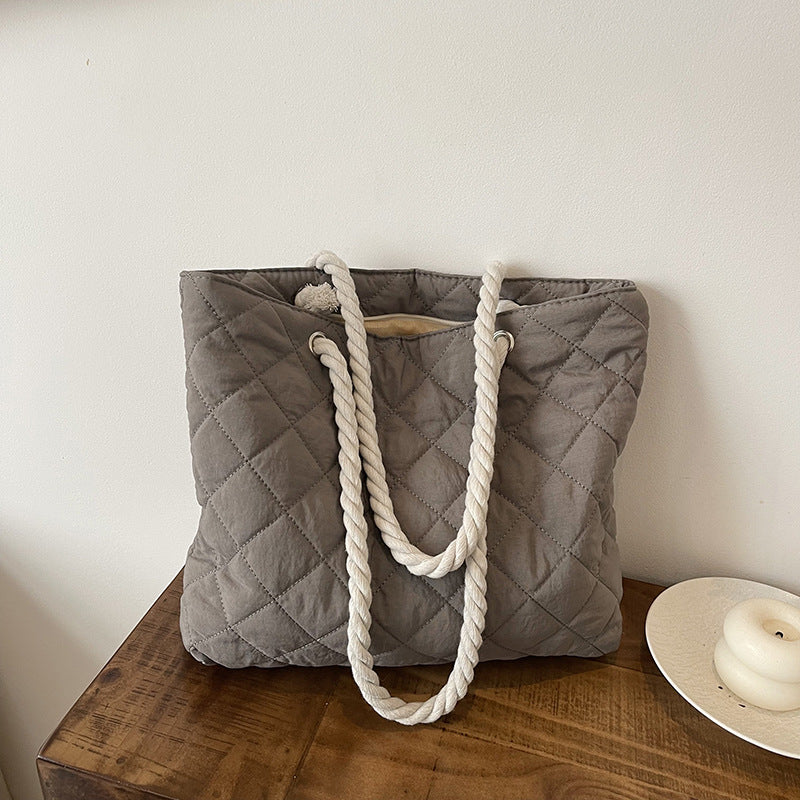 Simple Large Capacity Nylon Fashion Diamond Shoulder Bags