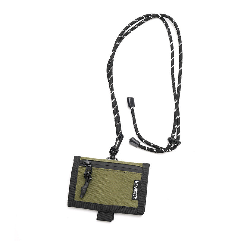 Street Fashion Halter Woven Color Matching Card Holder