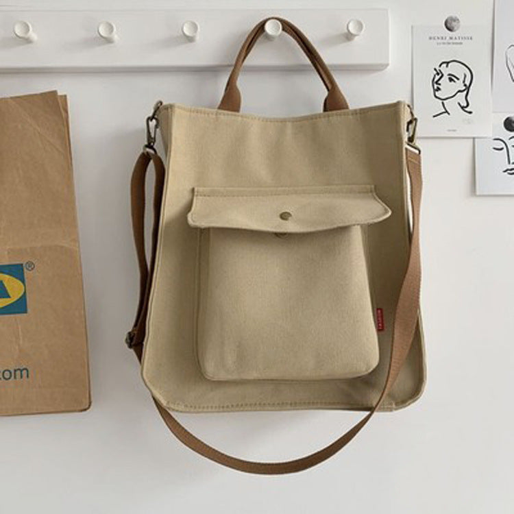 Corduroy Female Canvas Large Capacity Artistic Crossbody Bags
