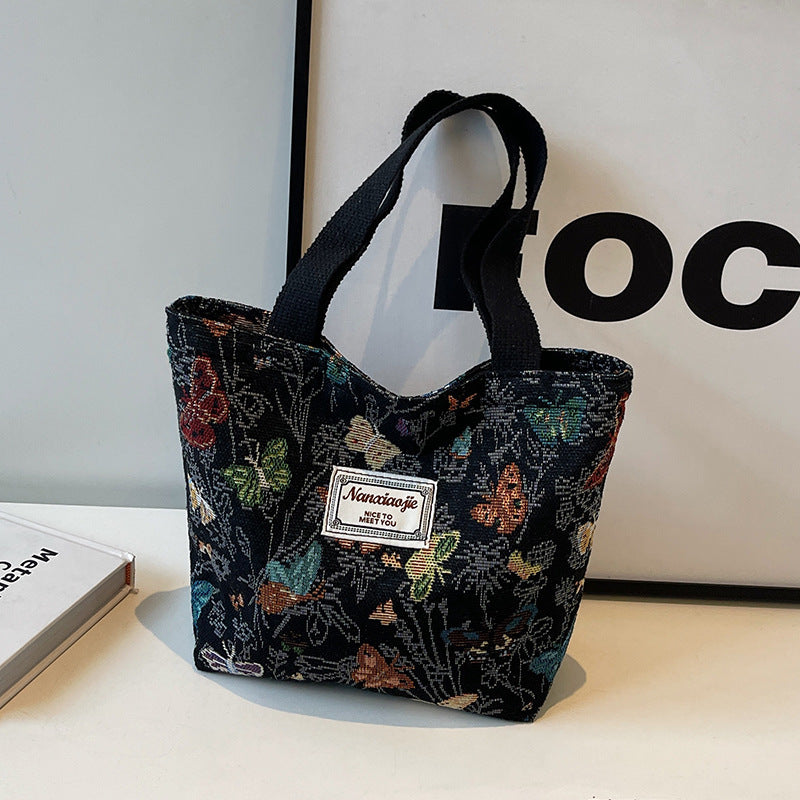 Large Capacity Butterfly Canvas Commuter Female Bags