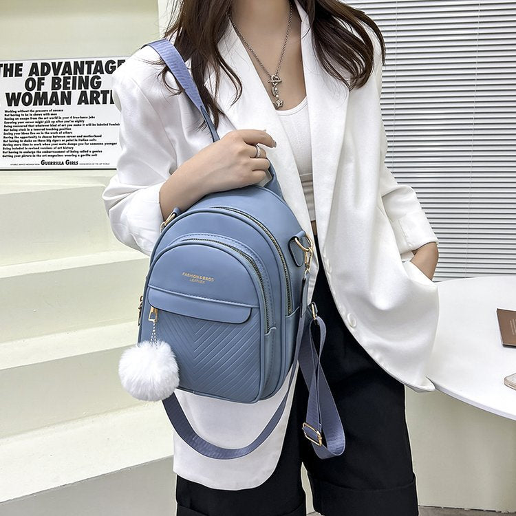 Women's Simple Rhombus Double Retro Diaper Shoulder Bags