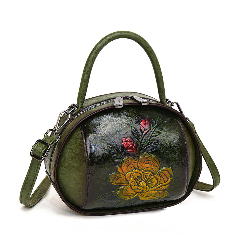 Women's For Mom Ethnic Style Leather Carving Handbags