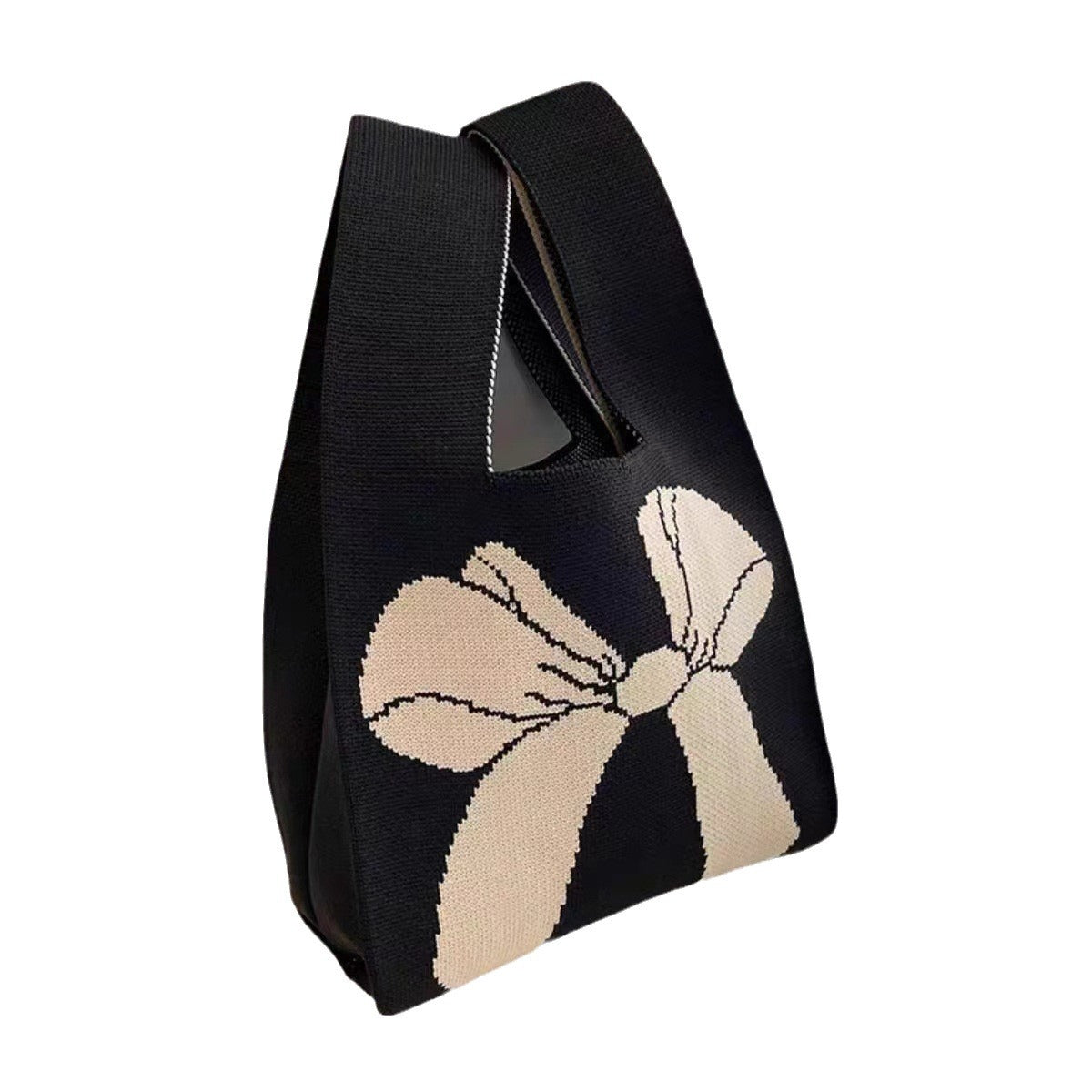 Women's Convenient Storage Knitted Woolen Yarn Fashion Tote Bags