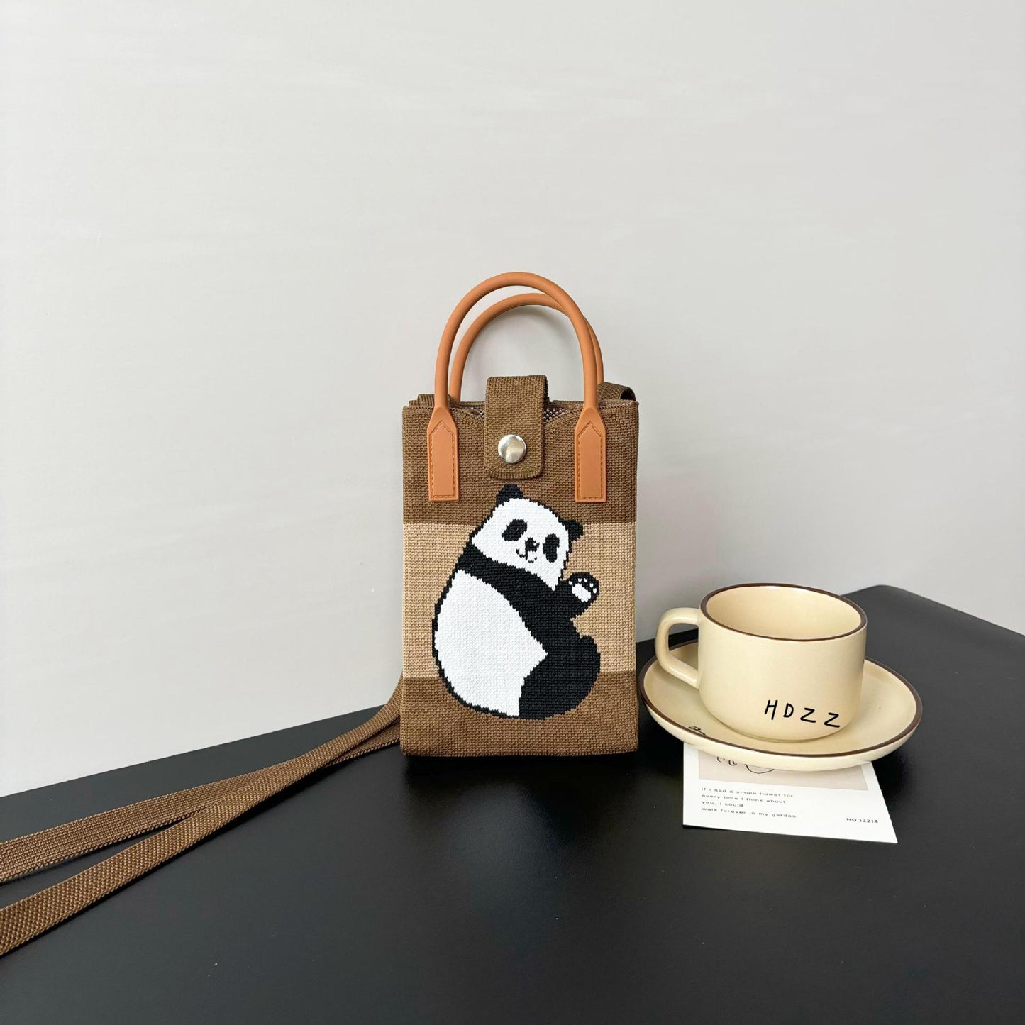 High Sense Mobile Cartoon Knitted Dopamine Bags
