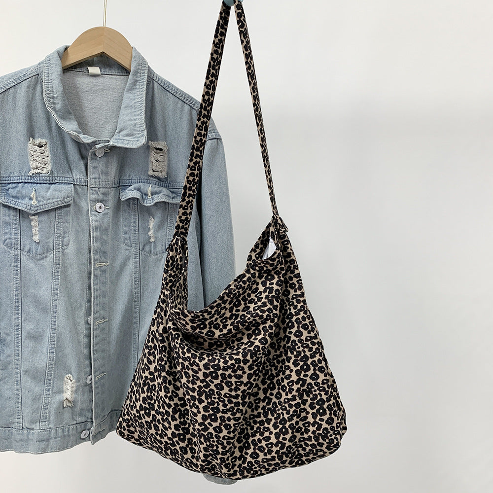 Leopard Print With Large Capacity Zipper Crossbody Bags