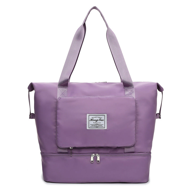 Women's Trendy Large Capacity Folding Pending Short Travel Bags