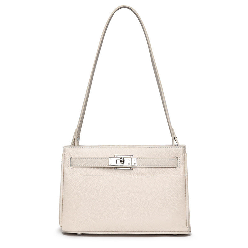 Women's Simple Commute Kelly Genuine Leather Small Square Bags