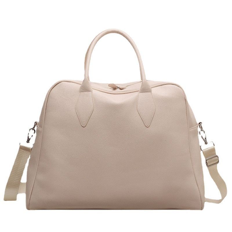 Men's Leather Traveling Cylinder Waterproof Large Capacity Travel Bags