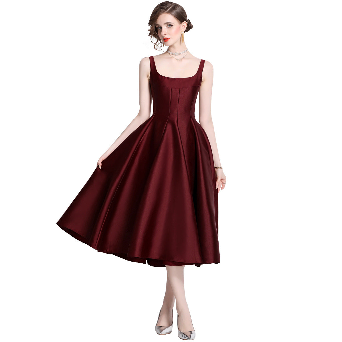 Women's Color Dress Summer High-grade French Style Dresses