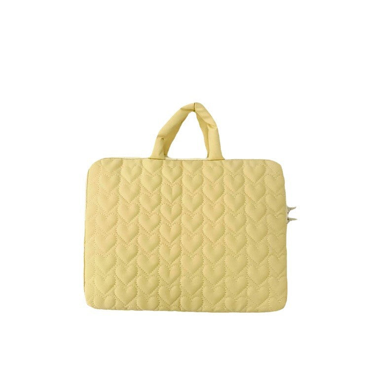 Quilted Peach Heart Notebook Inner Protective Bags