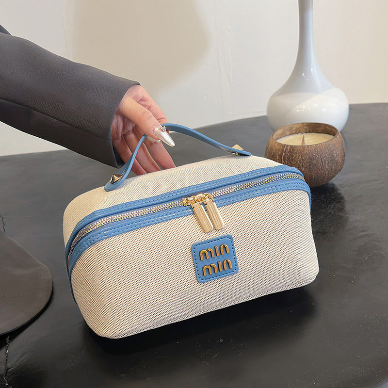 Luxury Canvas Portable Storage Large Capacity High-grade Cosmetic Bags