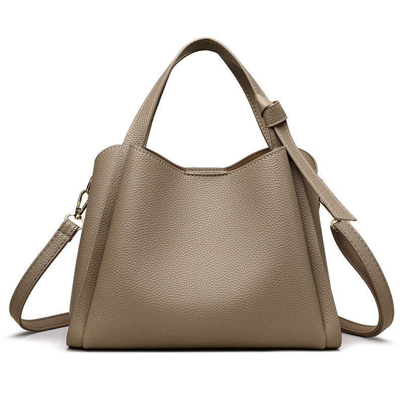 Women's Soft Leather Vegetable Basket High-grade Elegant Shoulder Bags