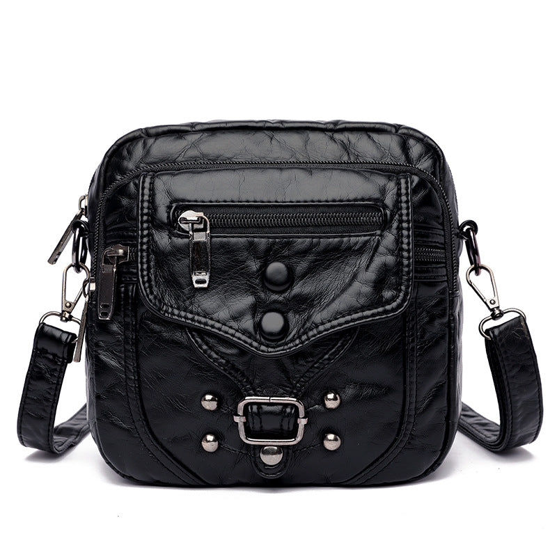 Summer Soft Leather Pouch Mobile Mini Shoulder Bags