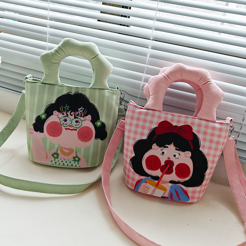 Women's Summer Cartoon Funny Striped Plaid Bags