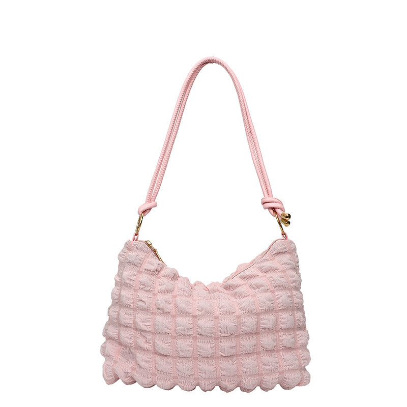 Women's Gentle Elegant Pleated Underarm Fashionable Puff Armpit Bags