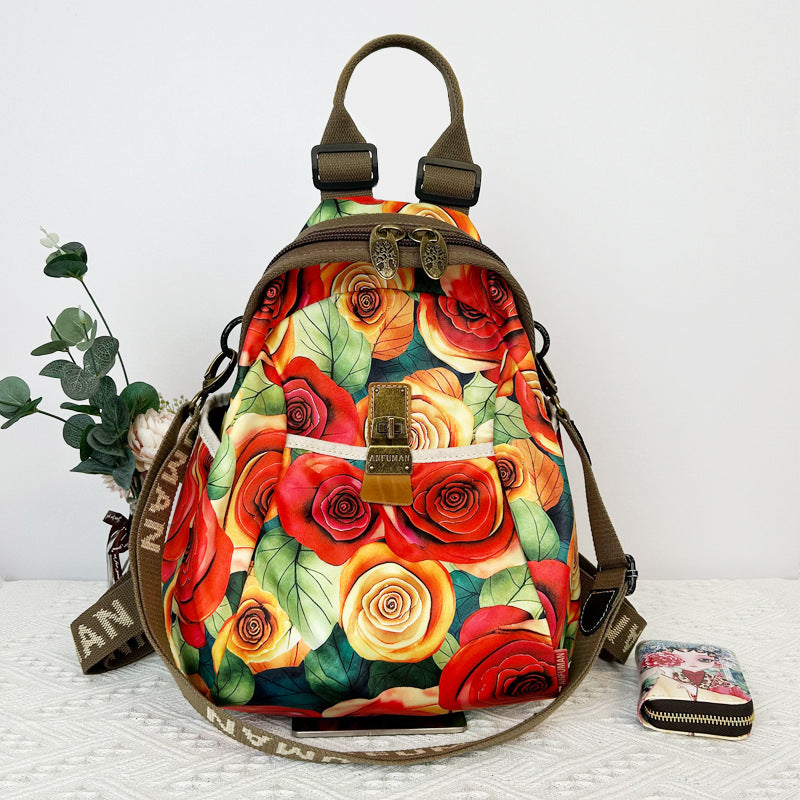 Women's Ethnic Style Waterproof Oxford Cloth Backpacks