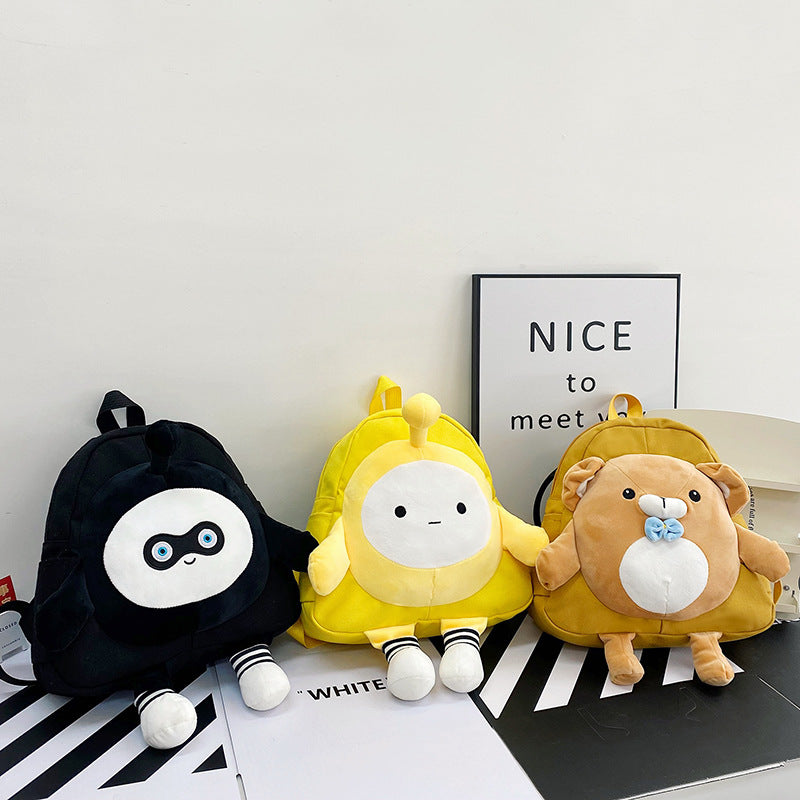 Women's Cartoon Doll Canvas Large Capacity Cute Backpacks