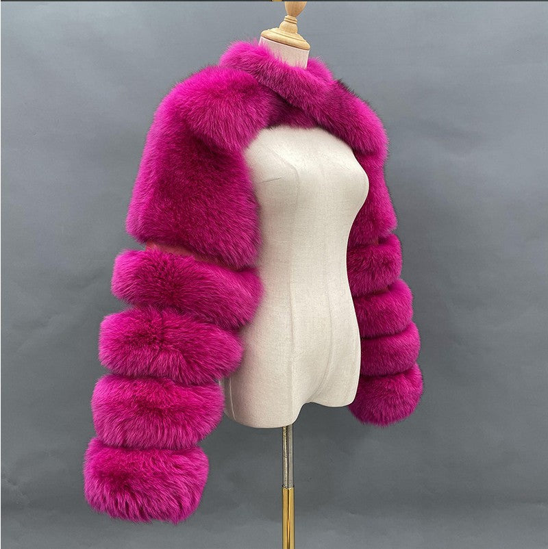 Women's Fur Fox Fashion Faux Shawl Coats
