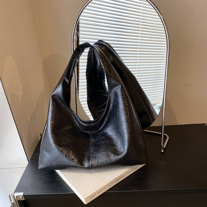 Women's Large Capacity High-grade Retro Textured Underarm Shoulder Bags