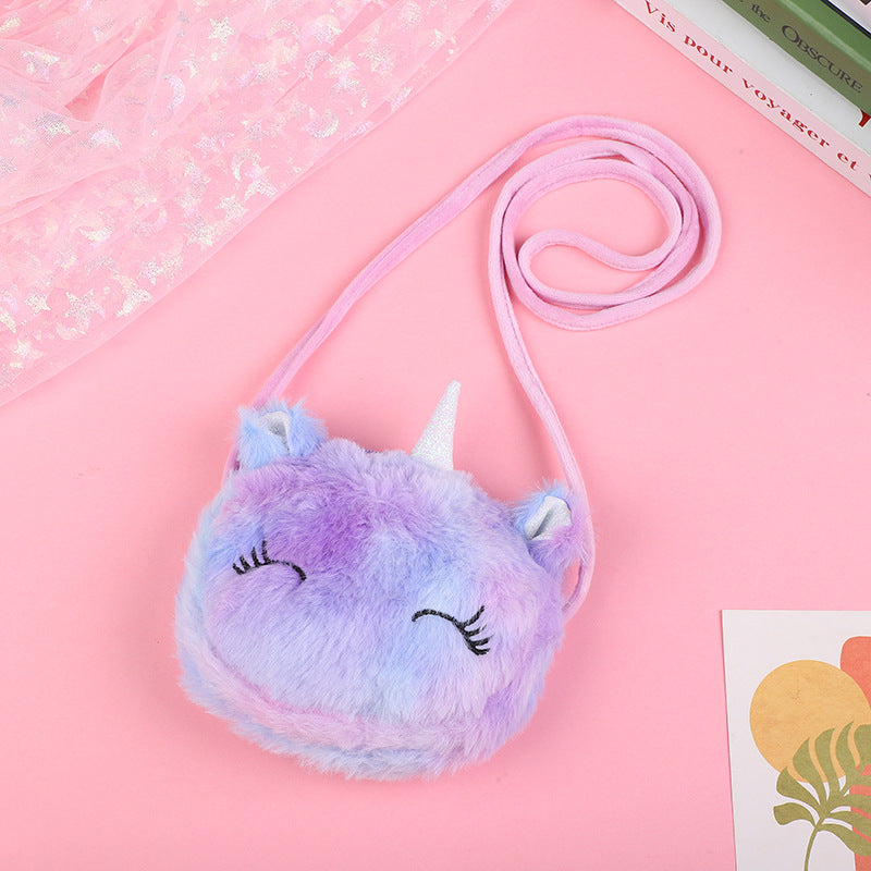 Cute Wild Cartoon Plush Female Change Crossbody Bags