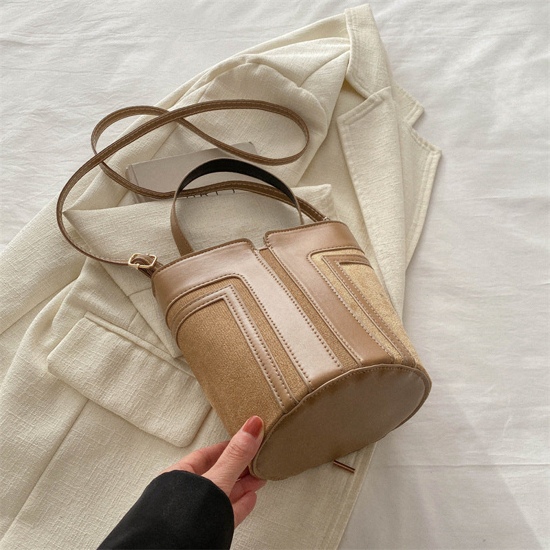 Women's Color Contrast Early Spring Niche Simple Shoulder Bags