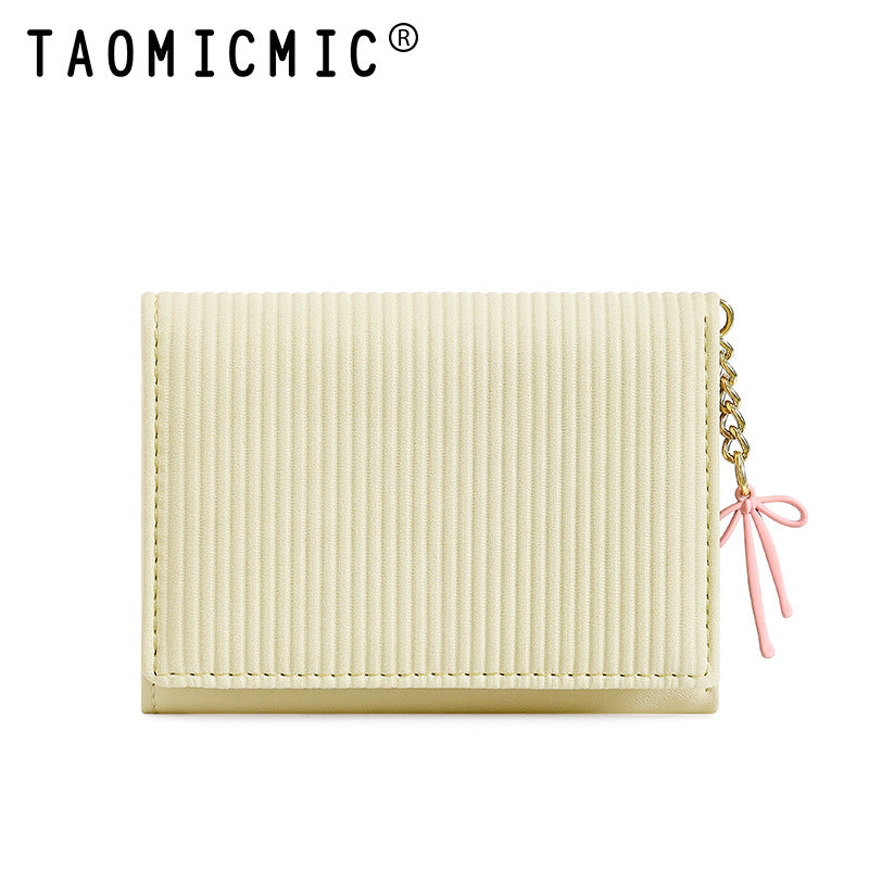 Women's Fresh Three Fold Cute Leather Integrated Ladies Wallets