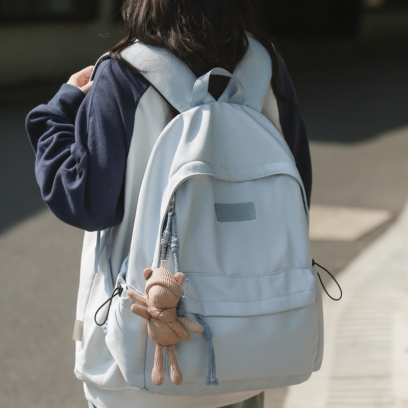 College Artistic Style Large Capacity White Backpacks