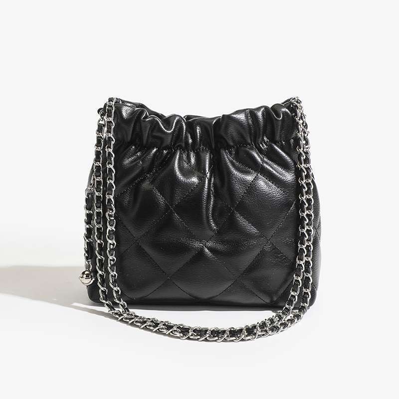 Niche High-grade Rhombus Garbage Style Chain Shoulder Bags