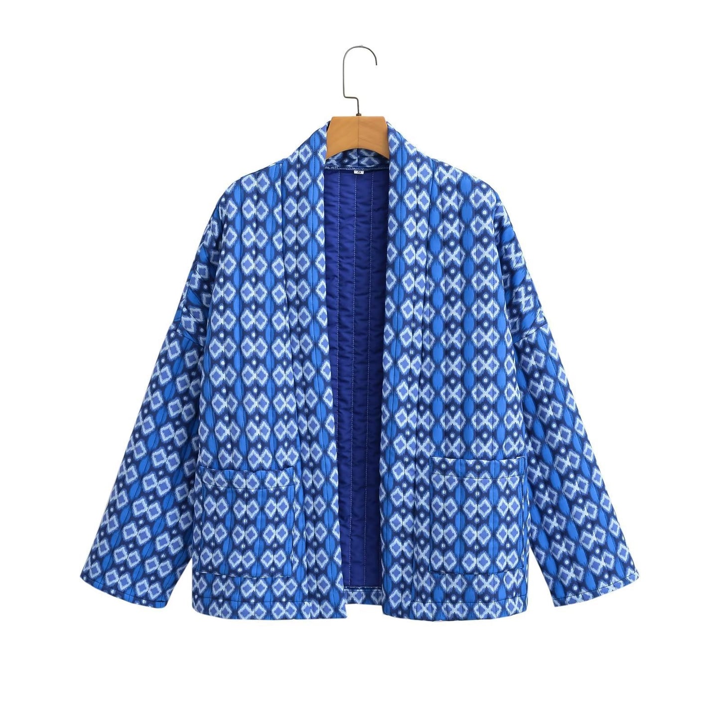 Women's Ethnic Style Quilted Cotton Printing Thin Coats
