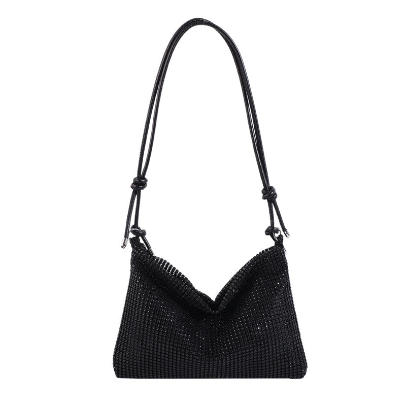 Women's Fashion High Texture Net Drill Niche Simple Shoulder Bags