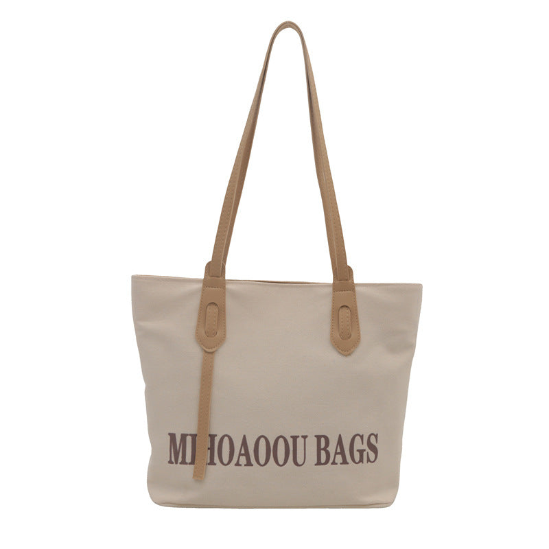 Women's Printed Canvas Korean Style Large Capacity Shoulder Bags