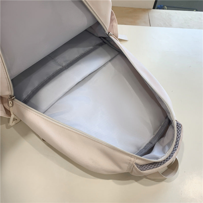 Women's Fashion Solid Color Wide Strap Portable Backpacks