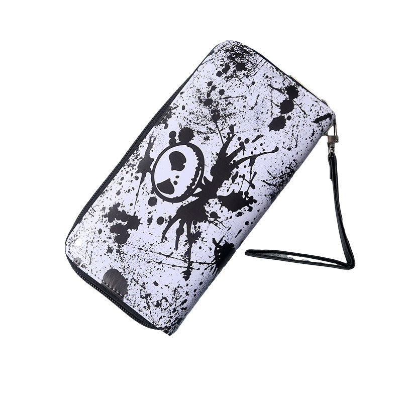 Women's & Men's & Vintage Bat Print Long Large Ladies Wallets