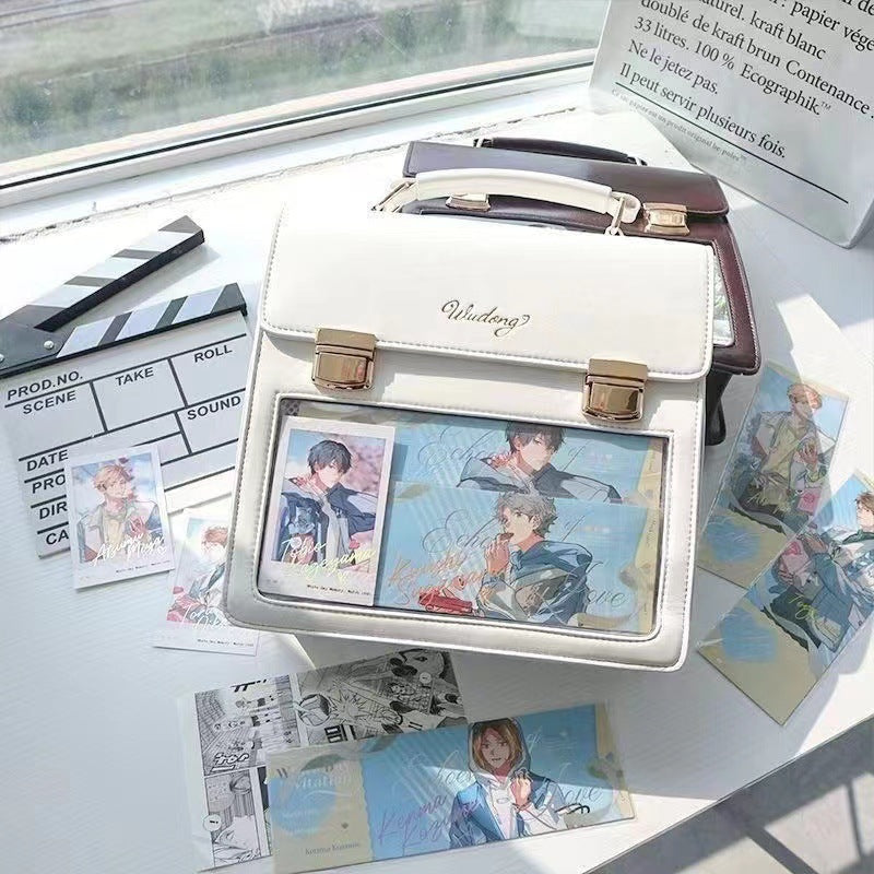 Women's Everyday Joker Preppy Style Transparent Cartoon Backpacks