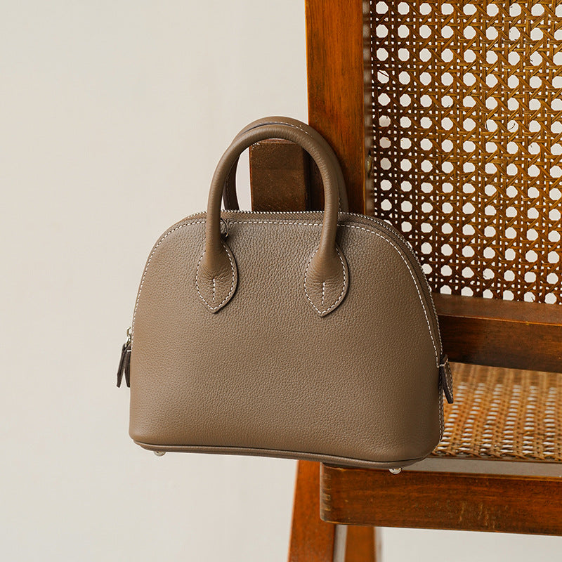Women's Artisan Bowling Shell Top Layer Cowhide Crossbody Bags