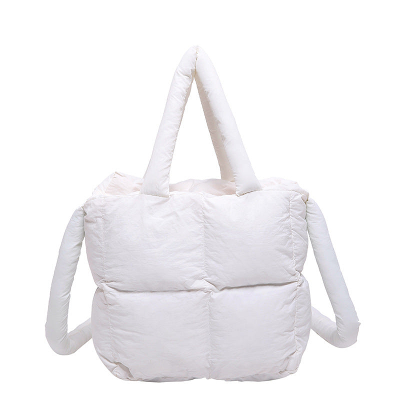 Women's Fashion Down Soft Cotton Filled Pillow Shoulder Bags
