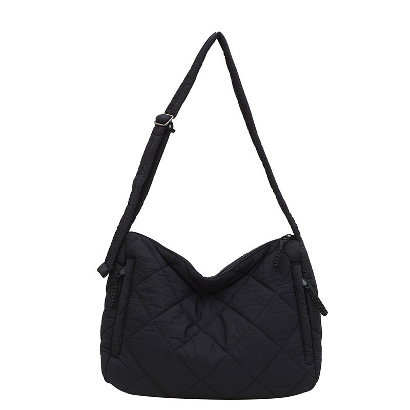 Women's Nylon Down Korean Rhombus Lightweight Large Bags