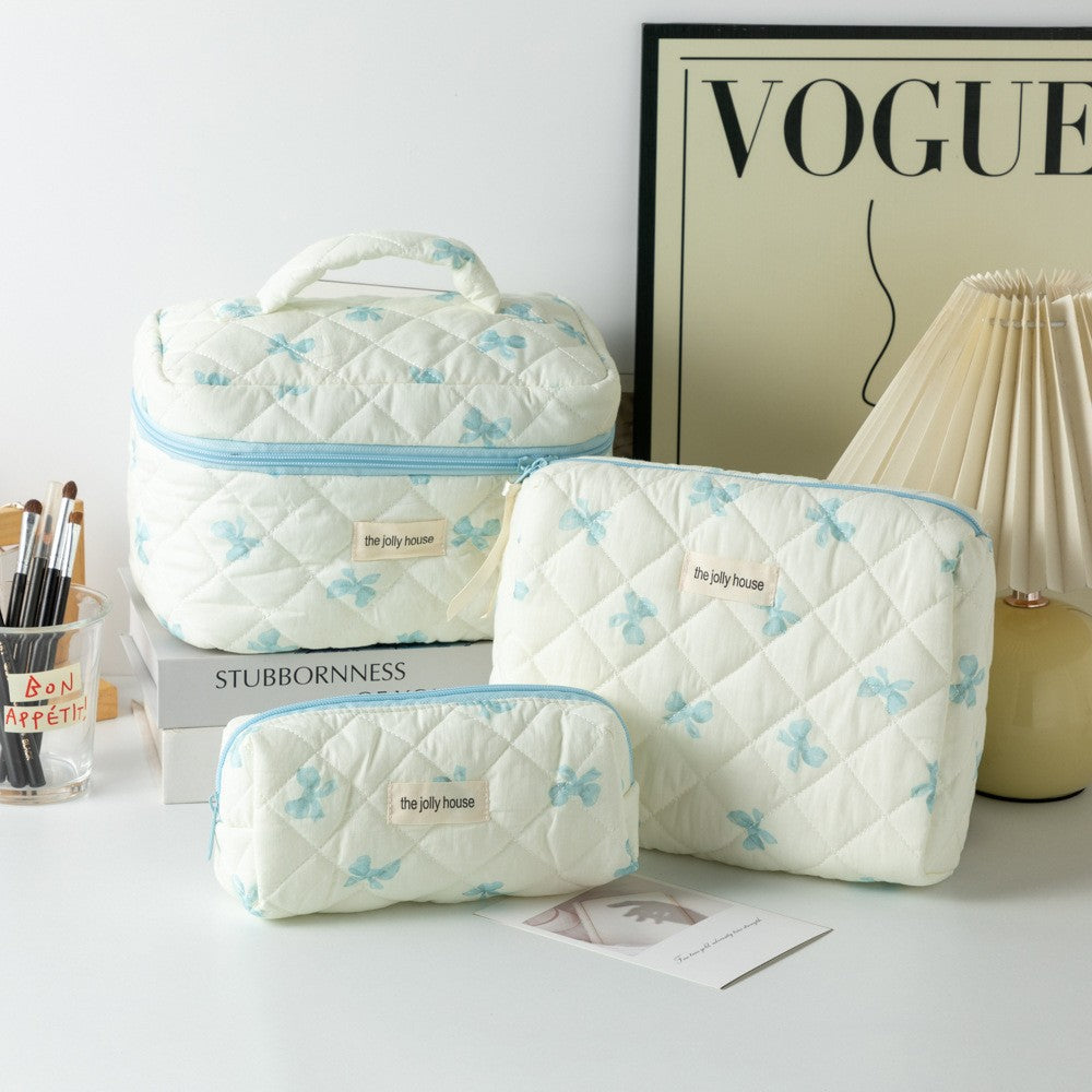 Portable Large Capacity Floral Storage Carrying Cosmetic Bags