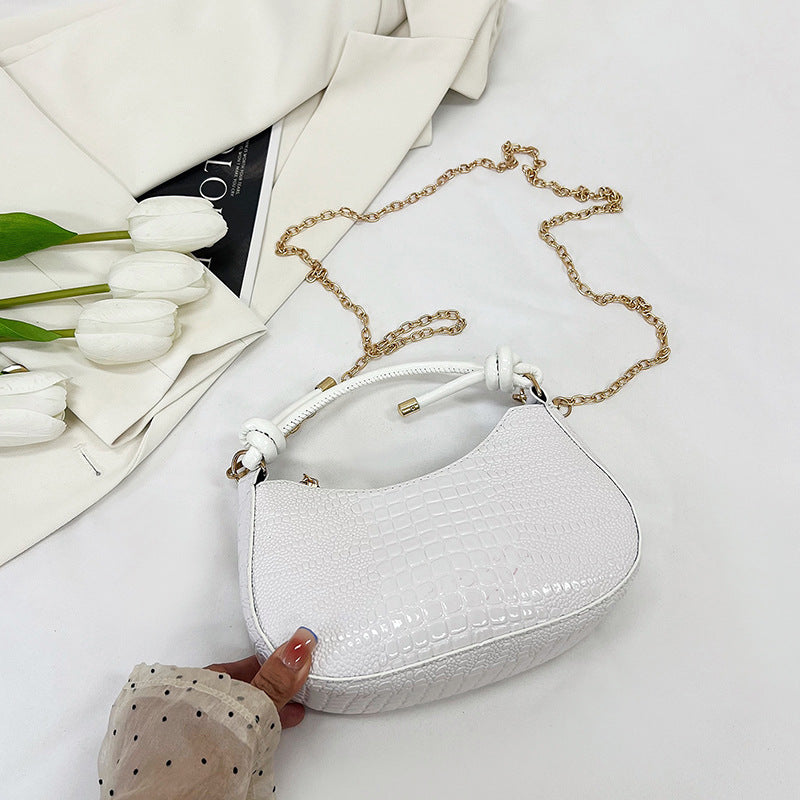 Women's Summer Niche Design Leisure Commute Moon Shoulder Bags