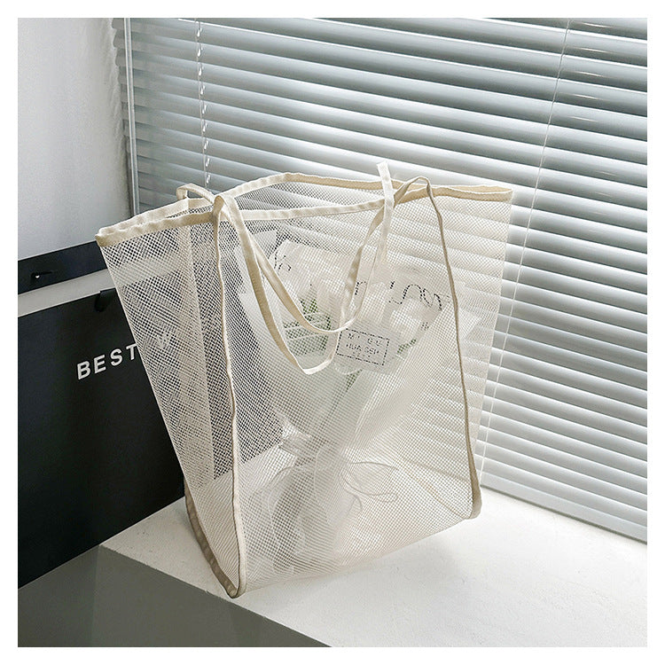 Shopping Voile Transparent Fashion Mesh Beach Bags