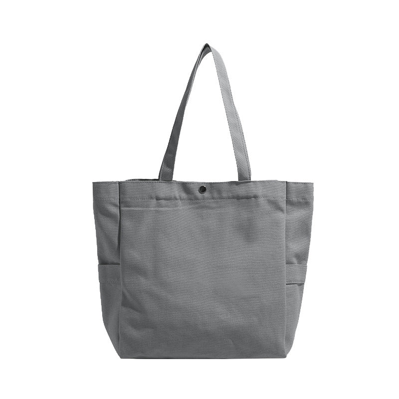 Women's Korean Style Solid Color Large Capacity Artistic Shoulder Bags